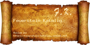 Feuerstein Katalin névjegykártya